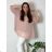 Women's Oversized Knitted Long Sleeve Sweater (S/M ONE SIZE) ITALIAN FASHION IMSN2416125 54/56/58 beige