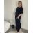 Women's oversized 3/4 long sleeve pullover sweatshirt dress (42/44/46 ONE SIZE) ITALIAN FASHION IMSM25130 48/50 beige