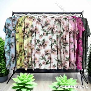 Women's short sleeve summer casual dress (S/M/L ONE SIZE) ITALIAN FASHION IMWGB25022