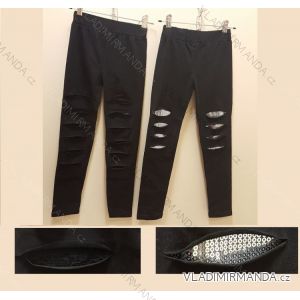 Leggings weak long teenage girl tear with lace and sequins (140-164) ITALIAN YOUNG MODA BY TURKEY IM227
