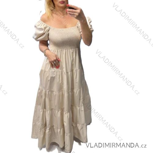 Šaty elegantní košilové dlouhý rukáv dámské (S/M ONE SIZE) ITALSKÁ MÓDA IMWY21734