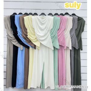 Šaty elegantní košilové dlouhý rukáv dámské (S/M ONE SIZE) ITALSKÁ MÓDA IMWY21734