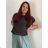 Tunic with pendant short sleeve women's plus size (3XL/4XL ONE SIZE) ITALIAN FASHION IMC23020