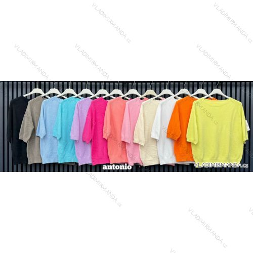 Women's long sleeve furry sweater (S/M/L ONE SIZE) ITALIAN FASHION IMWCH25116