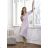Women's Long Elegant Dress with Wide Straps (SL) FRENCH FASHION FMPEL23VELVET light purple 36
