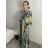 Women's Long Sleeve Summer Shirt Dress (S/M/L ONE SIZE) INDIAN FASHION IMWY23123 -   black -   M / L