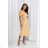 Women's Long Elegant Dress with Wide Straps (SL) FRENCH FASHION FMPEL23VELVET orange peach 36