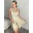 Šaty elegantní krátké bez rukávu společenské dámské (S/M ONE SIZE) ITALSKÁ MÓDA IMM22Q52233