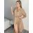 Women's 3/4 long sleeve shirt dress (XS/S/M ONE SIZE) ITALIAN FASHION IMD25030 S / M beige