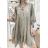 Women's short sleeve summer casual dress (S/M/L ONE SIZE) ITALIAN FASHION IMWGB25022