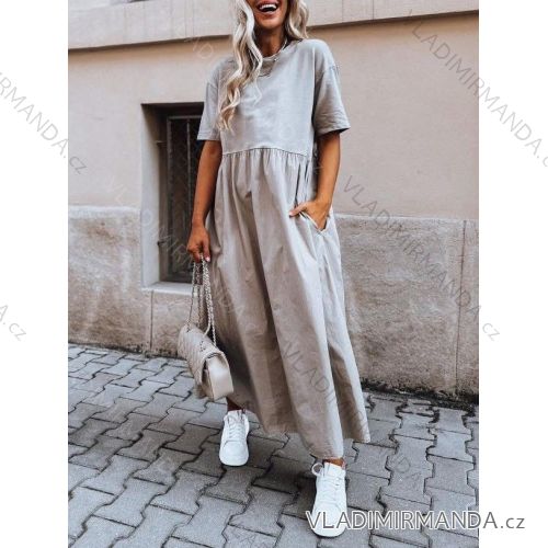 Women's short sleeve summer casual dress (S/M/L ONE SIZE) ITALIAN FASHION IMWGB25022