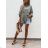 Women's Long Chiffon Short Sleeve Dress (S/M ONE SIZE) ITALIAN FASHION IMWGS231048