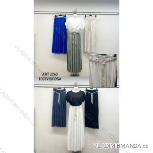 Women's Elegant Belt Long Sleeve Dress (S/M ONE SIZE) ITALIAN FASHION IMM23UN6139