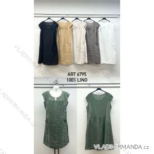 Women's Elegant Belt Long Sleeve Dress (S/M ONE SIZE) ITALIAN FASHION IMM23UN6139