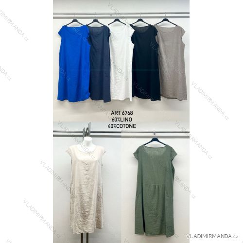 Women's Elegant Belt Long Sleeve Dress (S/M ONE SIZE) ITALIAN FASHION IMM23UN6139