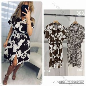 Šaty elegantní košilové dlouhý rukáv dámské (S/M ONE SIZE) ITALSKÁ MÓDA IMWY21734