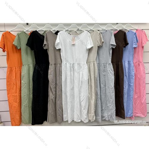 Women's long sleeve cotton tunic (S/M/L ONE SIZE) ITALIAN FASHION IMWCP25041