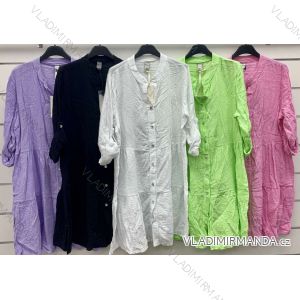 Women's long sleeve cotton tunic (S/M/L ONE SIZE) ITALIAN FASHION IMWCP25041