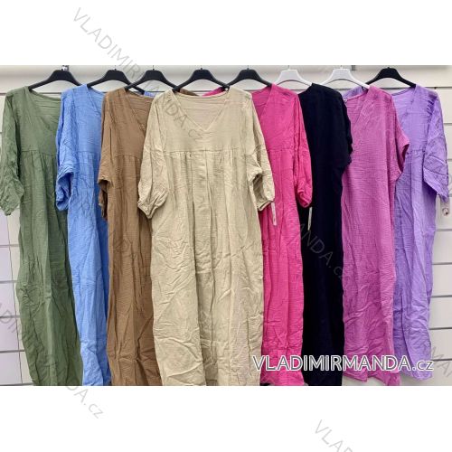 Long summer Spanish dress, long sleeve, women's, oversized (42/44/46 ONE SIZE) ITALIAN FASHION IMWCP25166