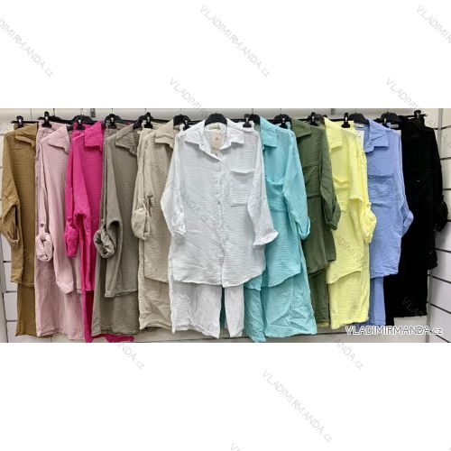 Women's long sleeve sweatshirt and sweatpants set (S/M/L ONE SIZE) ITALIAN FASHION IMWCP25012