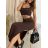 Women's short sleeve summer casual dress (S/M/L ONE SIZE) ITALIAN FASHION IMWGB25022