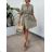 Women's short sleeve summer casual dress (S/M/L ONE SIZE) ITALIAN FASHION IMWGB25022