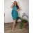 Women's oversized summer short sleeve dress (44/46/48 ONE SIZE) ITALIAN FASHION IM425064