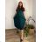 Short summer long sleeve women's dress, oversized (54/56/58 ONE SIZE) ITALIAN FASHION IM425070 52/54 blue