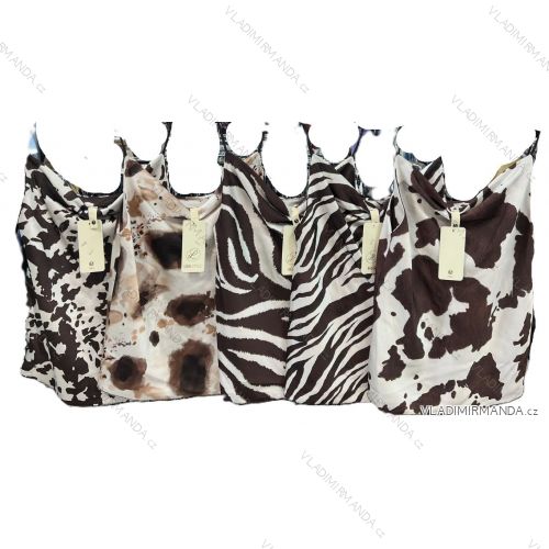 Women's summer satin cowprint tank top (XS/S/M ONE SIZE) ITALIAN FASHION IMM25M3353