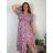 Šaty elegantní košilové dlouhý rukáv dámské (S/M ONE SIZE) ITALSKÁ MÓDA IMWY21734 48/50 pink