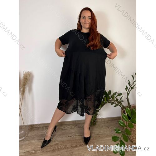 Women's Oversized Knitted Long Sleeve Sweater (S/M ONE SIZE) ITALIAN FASHION IMSN2416125 52/54 black