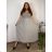 Short summer long sleeve women's dress, oversized (54/56/58 ONE SIZE) ITALIAN FASHION IM425070