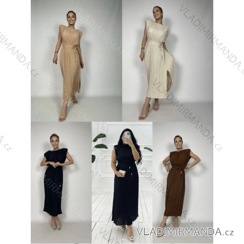 Long summer elegant sleeveless women's dress (XS/S/M ONE SIZE) ITALIAN FASHION IMM25M35600