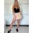Women's strapless crop top (XS/S/M ONE SIZE) ITALIAN FASHION IMWAE25010 -   pink -   S / M