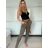 Elegant trousers with belt for women (S/M/L ONE SIZE) ITALIAN FASHION IM425057 -   beige -   S/M/L