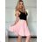 Women's short sleeve summer casual dress (S/M/L ONE SIZE) ITALIAN FASHION IMWGB25022 -   dark pink -   S / M