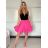 Women's short sleeve summer casual dress (S/M/L ONE SIZE) ITALIAN FASHION IMWGB25022 -   dark pink -   S / M