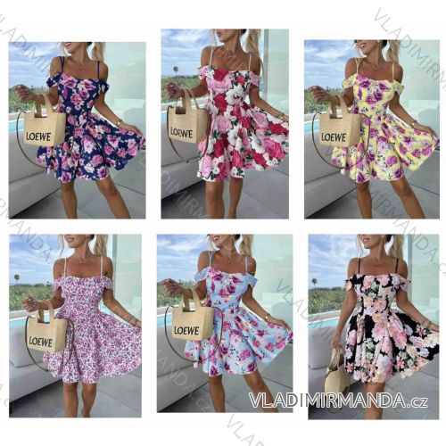 Women's short sleeve summer casual dress (S/M/L ONE SIZE) ITALIAN FASHION IMWGB25022