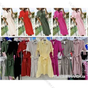 Women's short sleeve summer casual dress (S/M/L ONE SIZE) ITALIAN FASHION IMWGB25022