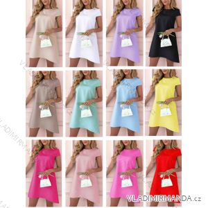 Women's short sleeve summer casual dress (S/M/L ONE SIZE) ITALIAN FASHION IMWGB25022