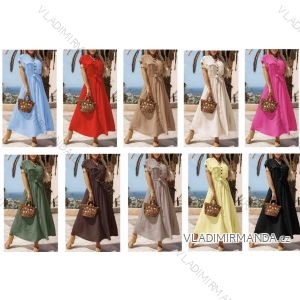 Women's short sleeve summer casual dress (S/M/L ONE SIZE) ITALIAN FASHION IMWGB25022