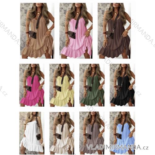 Women's short sleeve summer casual dress (S/M/L ONE SIZE) ITALIAN FASHION IMWGB25022