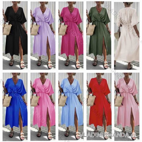 Women's short sleeve summer casual dress (S/M/L ONE SIZE) ITALIAN FASHION IMWGB25022