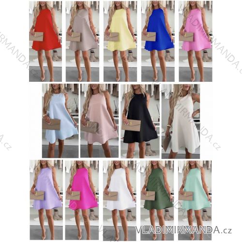 Women's short sleeve summer casual dress (S/M/L ONE SIZE) ITALIAN FASHION IMWGB25022