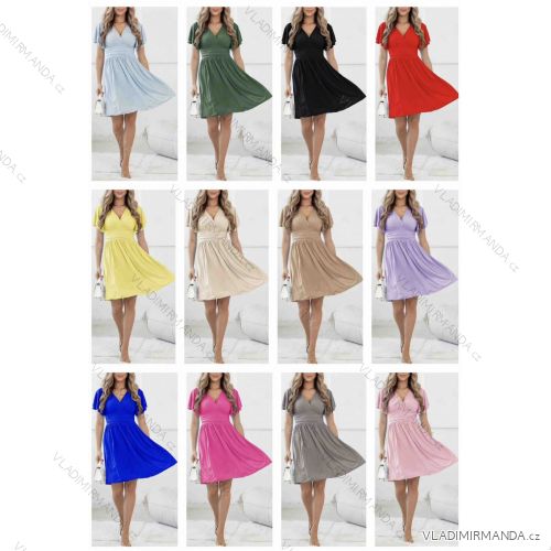 Women's short sleeve summer casual dress (S/M/L ONE SIZE) ITALIAN FASHION IMWGB25022