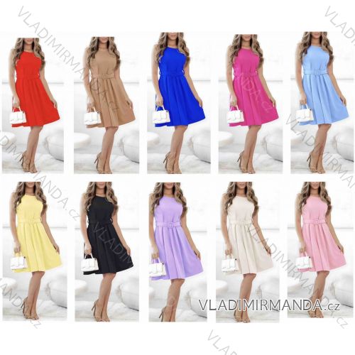 Women's short sleeve summer casual dress (S/M/L ONE SIZE) ITALIAN FASHION IMWGB25022