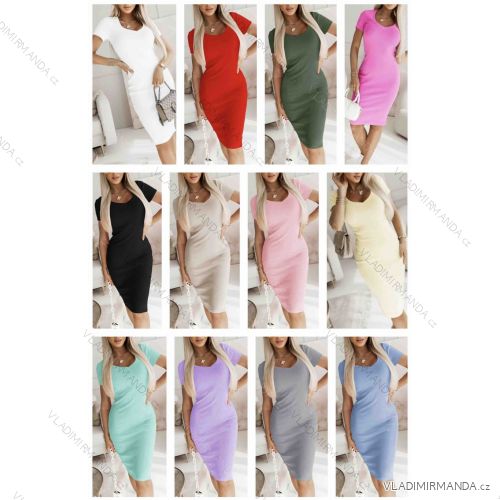Women's short sleeve summer casual dress (S/M/L ONE SIZE) ITALIAN FASHION IMWGB25022