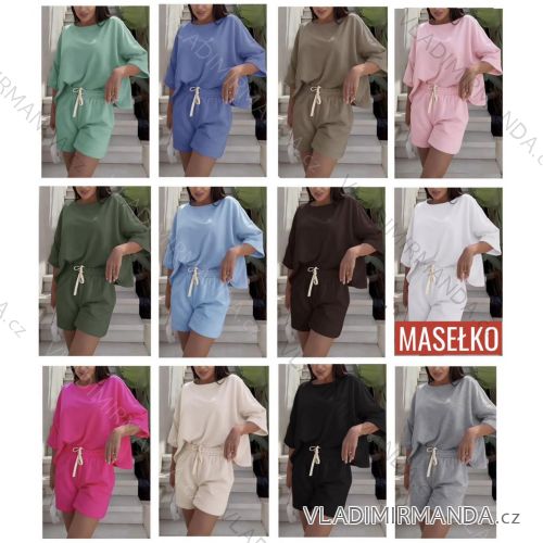 Women's short sleeve summer casual dress (S/M/L ONE SIZE) ITALIAN FASHION IMWGB25022