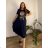 Šaty oversize krátký rukáv dámské (L/XL/2XL/3XL ONE SIZE) ITALSKÁ MÓDA IMD20451