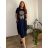 Long dress oversize short sleeve women's viscose oversized Dreamcatcher (2XL/3XL/4XLONE SIZE) ITALIAN FASHION MD22450/DUR dark blue 2XL/3XL